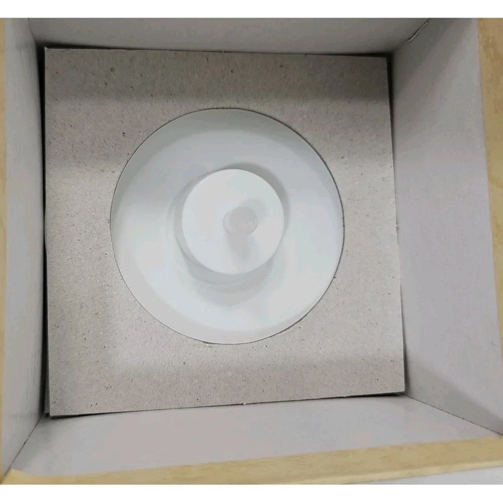 Starlight Glowing Candle Holder White Porcelain Winter Village Dome LED Tealight